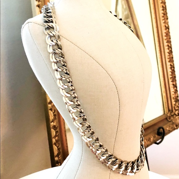 Vintage Signed Monet Silver Necklace & Bangle - Picture 3 of 16